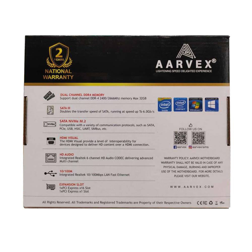 Aarvex Hm Micro Atx Motherboard Lga Cpu Socket