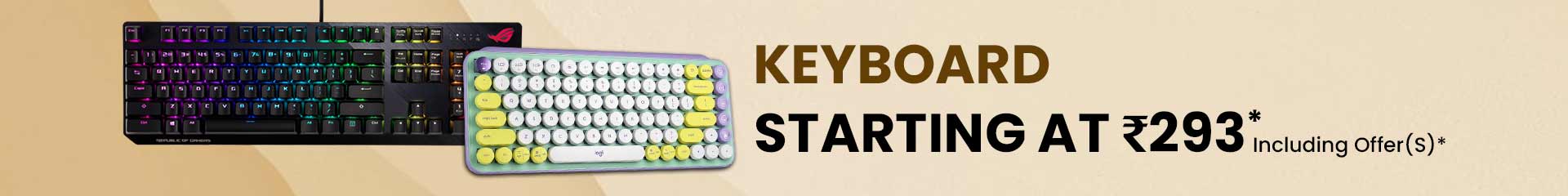 Keyboard starting at rs 293 category banner